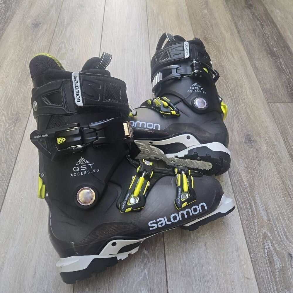 Salomon Quest Access 90 downhill ski boots QST black and neon yellow hike/ride